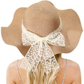 Beach Hats for Women, Sun Straw Hat for Women, UPF 50+ UV Sun Protection Sun Hat Womens, Foldable Floppy Sun Hat - color: W-khaki