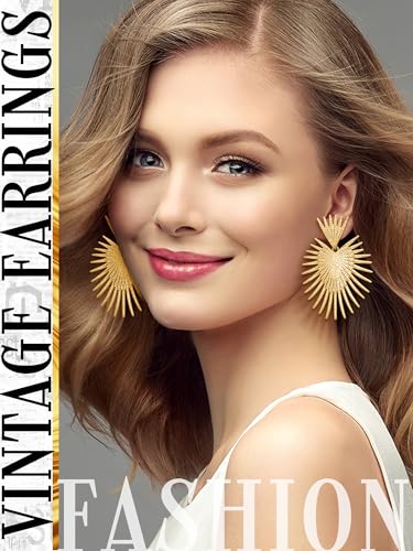 Glenmal Gold Statement Earrings for Women Large Gold Geometric Earrings Woven Twisted Leaf Earring Jewelry Gift - style: Novel Style