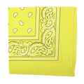 Motique Accessories 22 Inch Cotton Paisley Bandana - color: Bright Yellow
