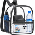 Oraben Clear Backpack for Stadium Events, Clear Bag Stadium Approved | 12 x 6 x 11 inch Small Clear Backpack for Soccer Game, Concerts , Fast Security Check, Waterproof PVC - color: Charcoal Gray, style: Nylon Shoulder Straps