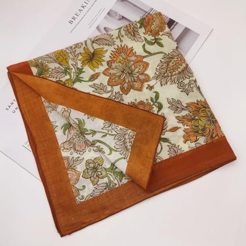Large Cotton Bandana Lightweight Head Hair Scarf Headbands Wraps Cover Handkerchiefs for Women Men 25 x 25 inch - color: Rt10