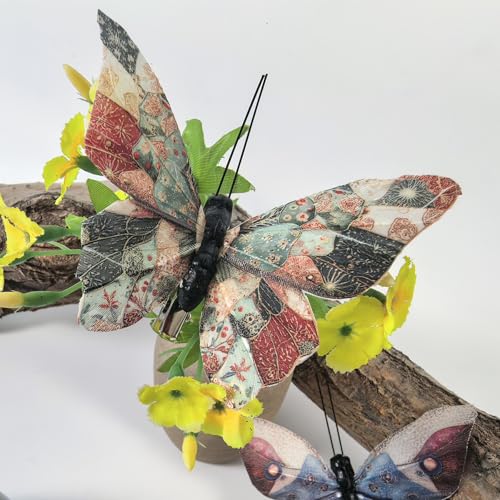 Berfutall-Artificial Feather 3D Butterfly Party Decorations Set of 12 with Clip 12 Color Ornaments for Christmas Tree (D Clip) - color: D Clip