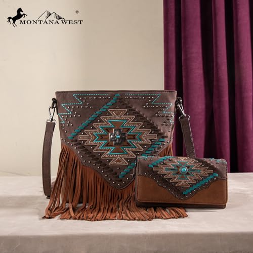 Montana West Western Crossbody Bag Purse for Women - color: Coffee