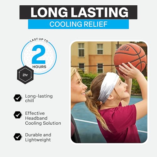 COLD FACTOR Cooling Headband for Women and Men – UPF 50+ Advanced Evaporative Comfort, Instant Cooling Sweatband for Outdoor Sports, Fitness, Yoga, Hiking, Running, and Workout - color: Neutral Pack