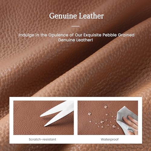 Genuine Leather Hobo Crossbody Bag for Women, Soft Real Leather Bucket, Shoulder Handbag Purse with 2 Removable Strap - color: Mocha