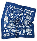 Shanlin Unisex Floral Cotton Square Scarf Bandanas 22x22 inch - color: Leafpatterns-blue