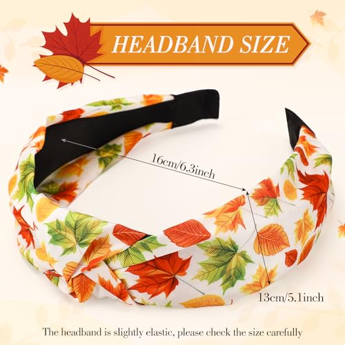 obeoby Fall Headbands for Women, Thanksgiving Knotted Headband Holiday Hairbands for Women Girls Autumn Festive Gift - color: Fall serise