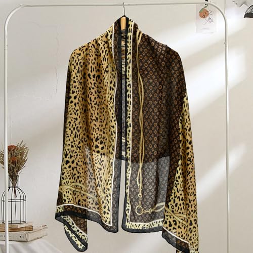 WZX Boho Scarf for Women, 70"x35" Large Lightweight Shawl Wrap for Travel, Sun Protection, Office & All-Season Wear - color: 008
