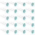 QIUTIMIY 20 Pack (Blue) Crystal Flower Hair Pins Rhinestone Hair Clips for Bridal Wedding Women Hair Jewelry Accessories, with Clear Container - color: Crystal Flower-Blue