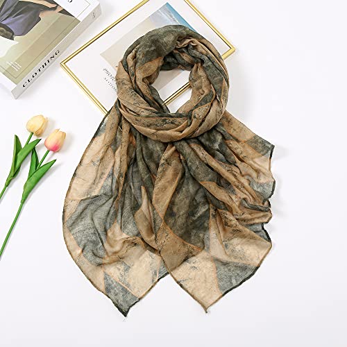 YOUR SMILE Ladies/Women's Lightweight Floral Print/Solid Color mixture Shawl Scarf For Spring Summer season - color: 114