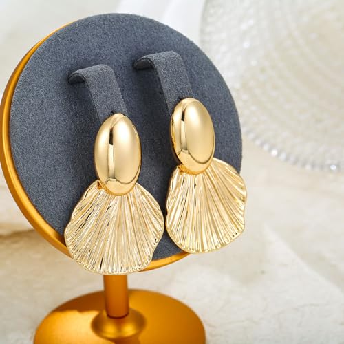 Gold/Silver Shell Dangle Earrings for Women Seashell Drop Dangle Earrings Ocean Beach Earrings Summer Jewelry - color: I