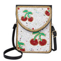 Small Crossbody Bags for Women Designer Cell Phone Bag Boho Shoulder Wallet Purse - color: Cherry White