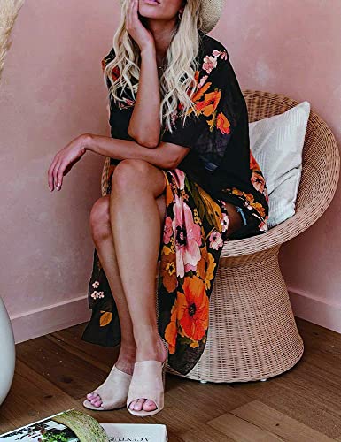 Breezy Lane Kimonos for Women Swimsuit Coverups Beach Cover Up Swimwear Cardigan Summer - color: Blooming Summer
