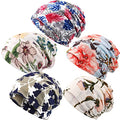 SATINIOR 5 Pieces Women's Slouchy Beanie Chemo Hat Stretch Cancer Head Wraps Sleep Head Scarf for Cancer Patient - color: Multicolor, style: Elegant Style