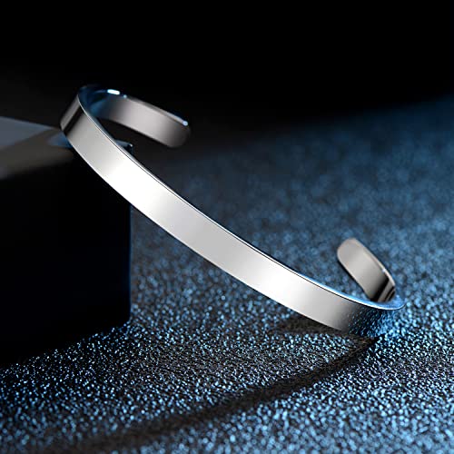 TONY & SANDY Inspirational Bracelets for Women Teen Girls Personalized Gifts for Daughter Granddaughter Mom Sister Friends Stainless Steel Engraved Cuff Birthday Easter Christmas - style: A - Sister Gifts - A sister is god's way of making sure we never wa