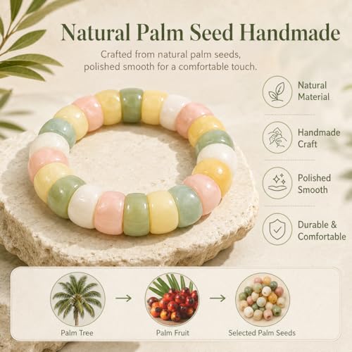 Fidget Bracelet Natural Bodhi Seeds Beaded Bracelets Zen Fidget Stretch Bracelets Alleviate Anxiety Stress Protection Healing Bodhi Jewelry Gifts for Women Men - color: A2:Fidget Bracelet