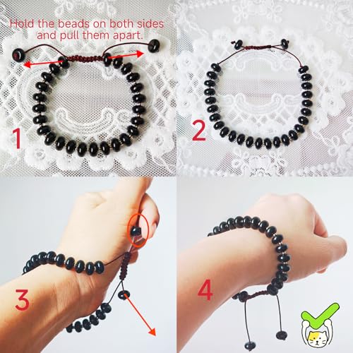 468Handmade Adjustable Natural Gemstone Crystal Bracelet Healing Power Energy Inspirational Gifts with Card for Unisex - color: 09-Carnelian(Luck), size: 5x8mm