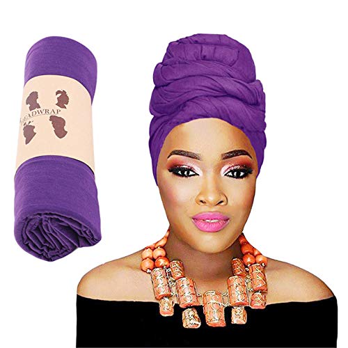 Qianmome Womens Big Flower Turban Beanie Elegant Cap Head Wrap Stretch Long Hair Scarf Headscarf - color: 4pieces-26-style 4