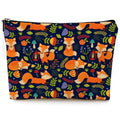 Small Makeup Bag for Purse Cute Canvas Waterproof Cosmetic Bags for Women Zipper Travel Toiletry Pouch-Fox Makeup Bags - color: Fox Makeup Bags
