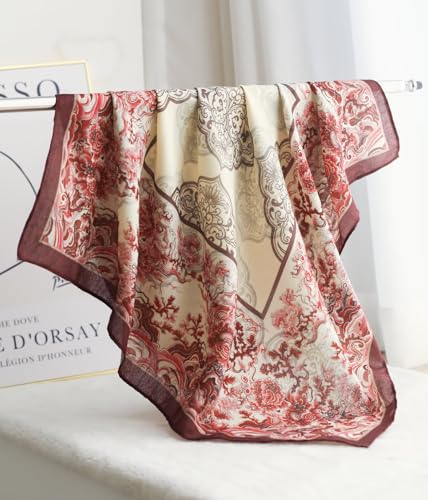 K-Elewon Women Medium Square Scarf Head Scarf Neck Scarf Hair Scarf Head Sleeping Wraps Bandana Scarfs for Women - color: V26
