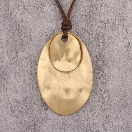 Leather Necklace for Women Vintage Boho Necklaces Black Cord Choker With Pendant Casual Chunky Leather Necklace Trendy - style: Boho Vintage Necklace