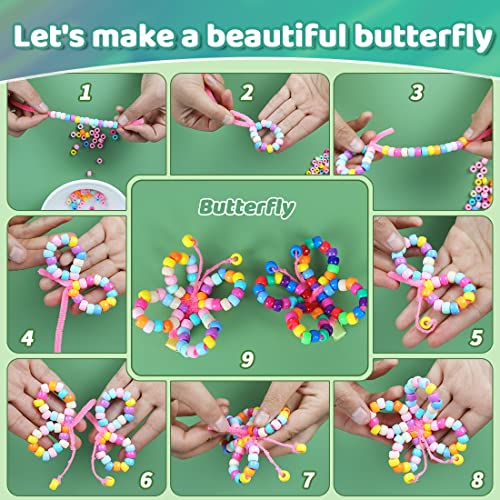 Praisebank 4000 pcs Multi-Color Pony Beads, Hair Beads, Beads for Jewelry Making, Beads for Crafts, Beads for Hair Braids… - color: Multi-colored