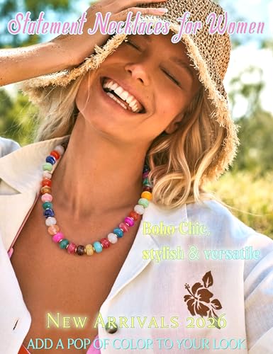 Besteel Chunky Beaded Necklace for Women - Colorful Resin Bead Choker Statement Necklaces with Gold Conch Heart Pendant Trendy Boho Large Summer Beach Jewelry - style: Colorful