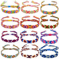 LanMa Woven Friendship Bracelets for Kids Girls Wowen, 12 Pack Handmade Adjustable Friendship Bracelet with Knot, Multicolor Braided Bracelets for End of Year Gifts/Birthday Gift/Party Favor