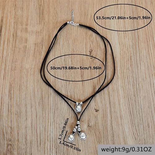 Boho Outfits for Women Boho Necklaces Country Concert Outfits Nashville Western Jewelry Choker Necklaces Long Leather Necklace Western Dress Jewelry Country Cowgirl Accessories Gifts - color: E:Layered Coin Necklace