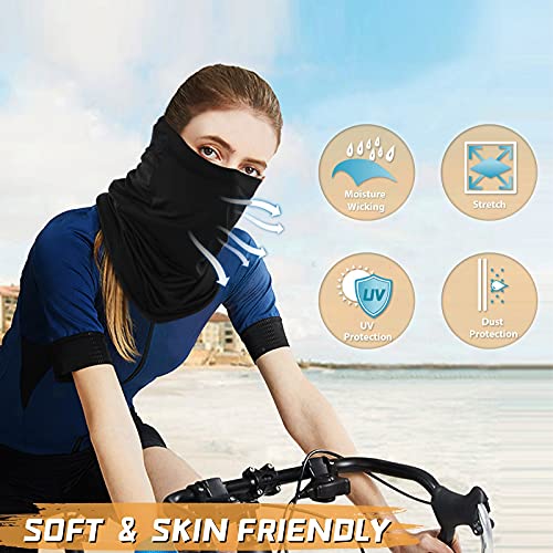 Neck Gaiter Bandana Face Mask: Sun Cooling Scarf Gator Cover Head for Men Women - color: Multicolor-8pack