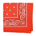 Motique Accessories 22 Inch Cotton Paisley Bandana - color: Dark Orange