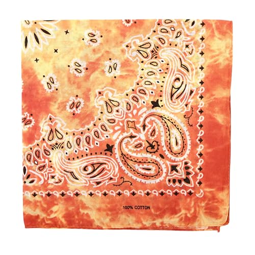 Motique Accessories Modern Tie Dye Bandana - color: Light Orange