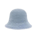Women Straw Hat Beach Sun Cap Foldable Paper Knitted for Travel Summer Vacation Soft Lightweight Breathable - color: Blue
