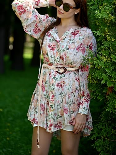 TeeYee Women Boho Rope Belts For Dresses Jeans Belt Adjustable Belt - color: H010white