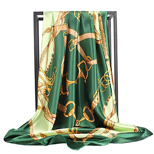 Headscarf Large Square Women Scarf 35" Fashion Scarves Silk Feeling Hairscarf - color: A106