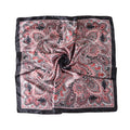 35” Satin Large Square Head Scarves-Like Silk Satin Scarf for Hair Wrapping at Night Bandana Square Scarf for Sleeping - color: Symmetrical Cashew Nuts-black