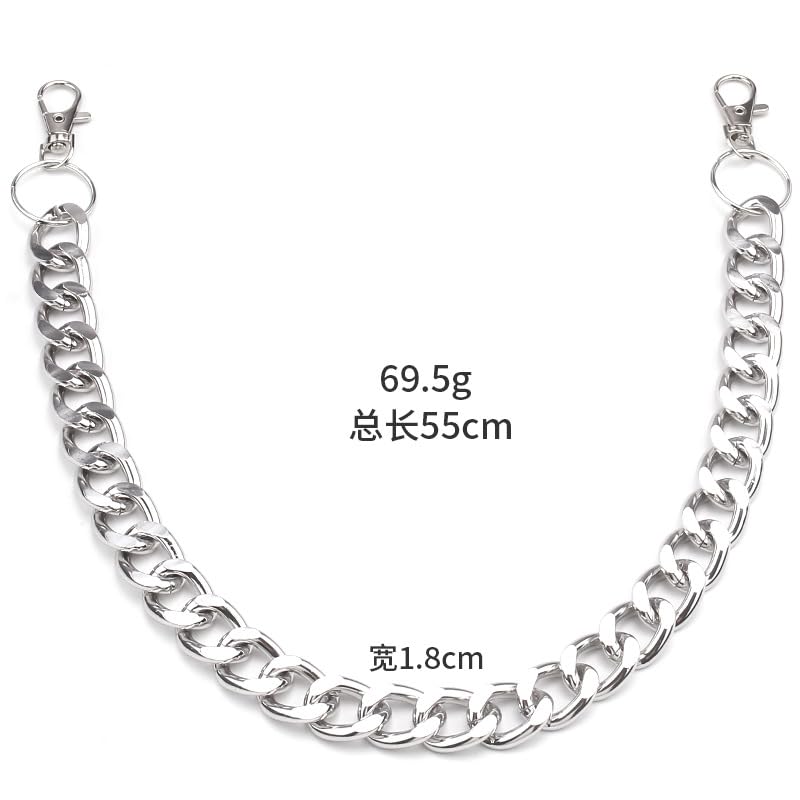 Pants Chain Wallet Chain Punk Chain Hip Hop Butterfly Lock Charm Jeans Chains Rock Chains for Women Men Hipster Women Fashion Trendy Waist Pants Chain Jewelry Clothing Accessories - color: cross 3