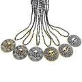 6 Pcs Halloween Pirates Coin Beads Necklaces Pirate Festival Pendant Skull Necklaces Props Party Decorations