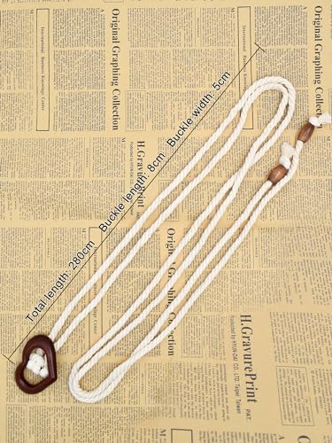 TeeYee Women Boho Rope Belts For Dresses Jeans Belt Adjustable Belt - color: H010white