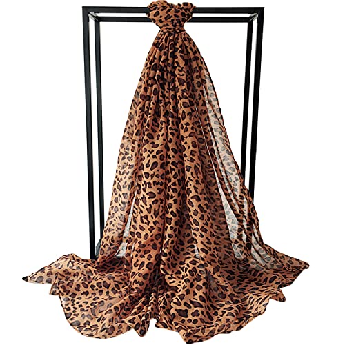 woogwin Women's Cotton Scarves Lady Light Soft Fashion Solid Scarf Wrap Shawl - color: Classical Leopard1