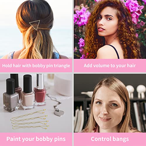 Vaincre Blonde Bobby Pin for Buns, 150 Count Hair Pins Bulk with Storage Case, Pain-Free Hair Clips for Women and Girls (Blonde, 2 inch) - color: Blonde