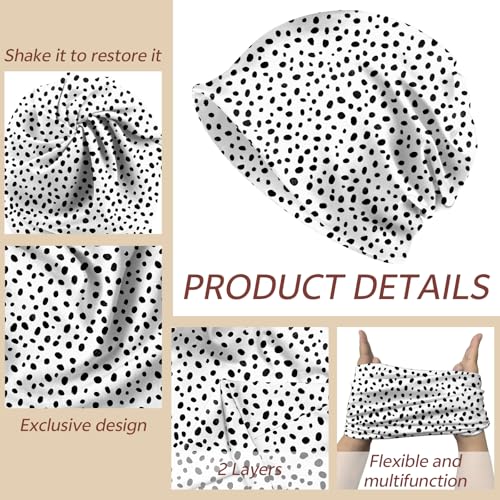 Chemo Caps Slouchy Beanie Hat Stretch Cancer Head Wraps Turban Sleep Headwear Scarf for Women Girls Men - color: I-13-spots
