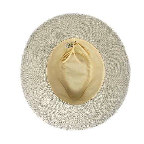 Wallaroo Hat Company Women's Victoria Fedora – UPF 50+ UV Protection, Wide Brim, Packable & Adjustable Sun Hat - color: Natural, size: Medium