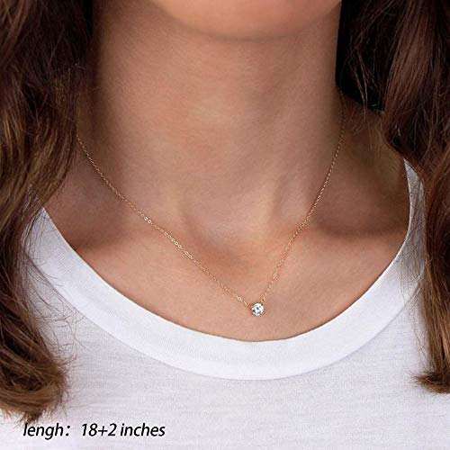 Turandoss Gold Layered Necklaces for Women - 14K Gold Plated Handmade Multilayer Bar Pearls Coin Disc Moon Butterfly Medallion Adjustable Dainty Layered Choker Necklaces for Women Jewelry - style: 3PCS - Disc&CZ&Bar