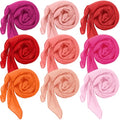 Patelai 9 Pieces Women's Cotton Scarves Lady Light Soft Fashion Solid Scarf Wrap Shawl, Candy Color - color: Charming