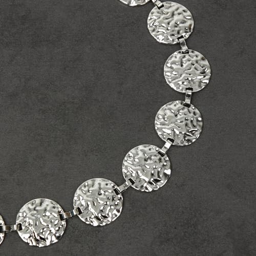 Luvatar Fashion Metal Waist Chain Belt Blouse Dress Sweater Chain Belt… - color: Silver-F66