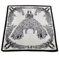 K-Elewon Large Square Scarf 43" Silk Scarf Fashion Scarves Silk Feeling Hair Wrapping Scarfs Night Sleeping Headscarf - color: Vb19