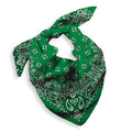 Gift Packaging Bandana for Men Women - 100% Cotton, Paisley, 22x22 In, 1 Pack - Large Bandanna Handkerchief Cowboy Hanky - color: Dark Green