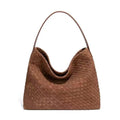 Slouchy Suede Woven Hobo Bags Women Trendy Suede Purse Crossbody Crescent Shoulder Satchel Bag Top Handle Tote Handbag | Slouchy - color: Brown