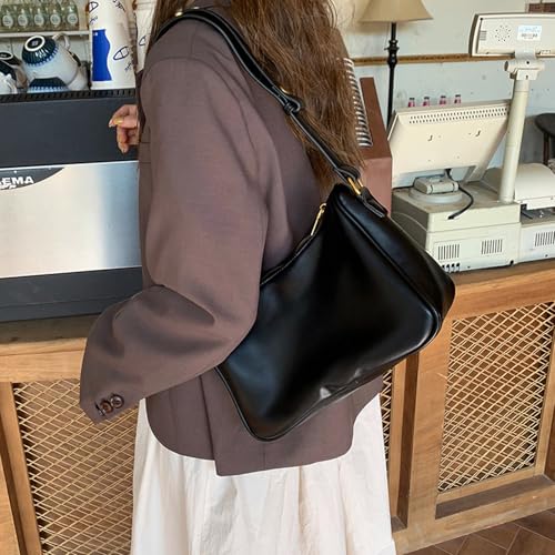 Crochet Beach Bags for Women, Reinforced Strap Woven Tote Bag with Zipper, Lined Boho Summer Vacation Travel Purse - color: Black